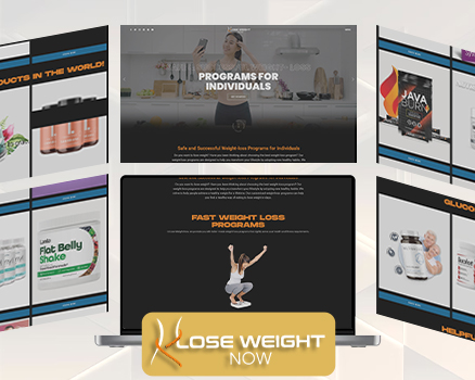 Stunning Website Layout for Weight Loss Programs