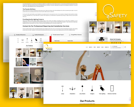 Lighting Installation and Lamp Repair Industry Website Design