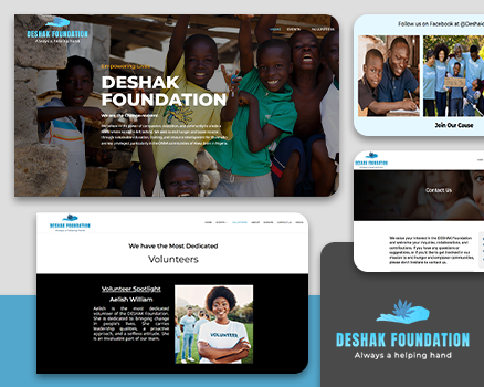 Unique Charity Nonprofit Organization Website Layout