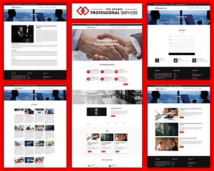 Modern Business Consulting Services Website Layout