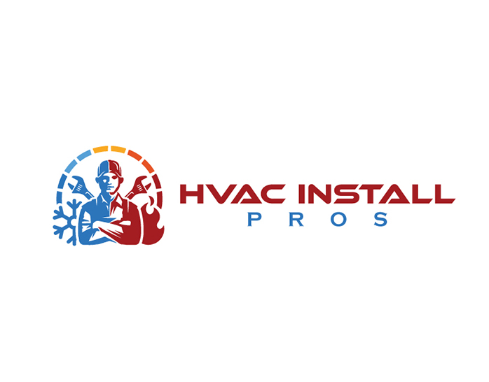 HVAC Install Pros | HVAC Services Logo Design
