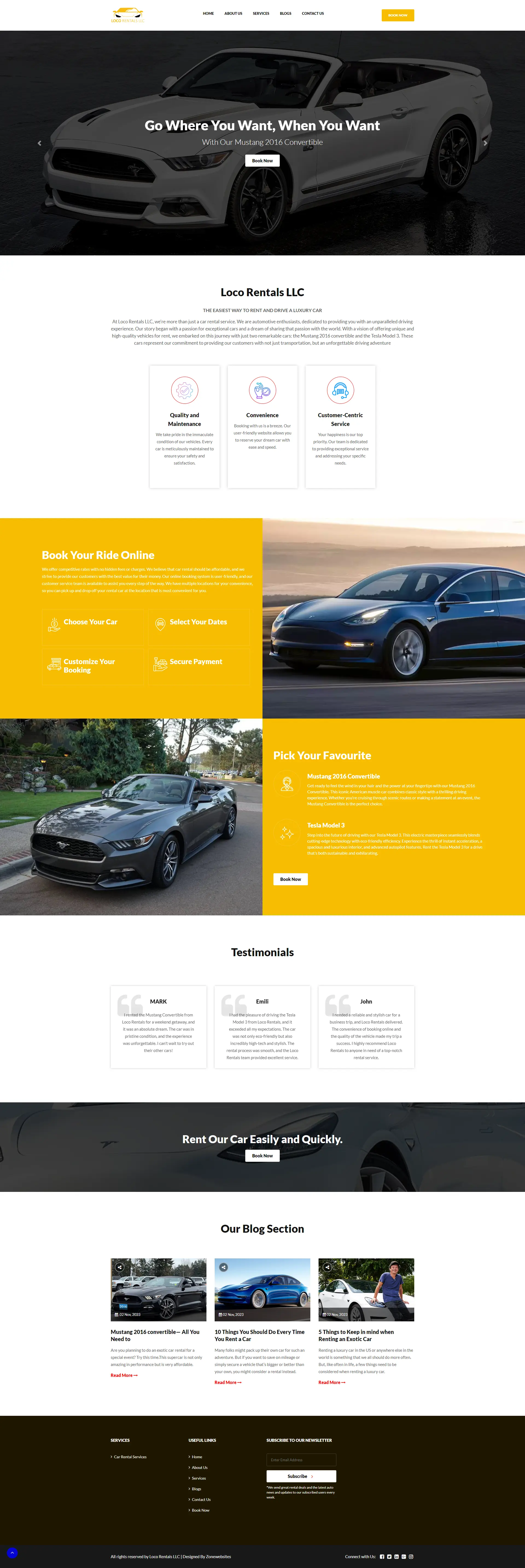 Loco | Car Rental Booking Service Website Template