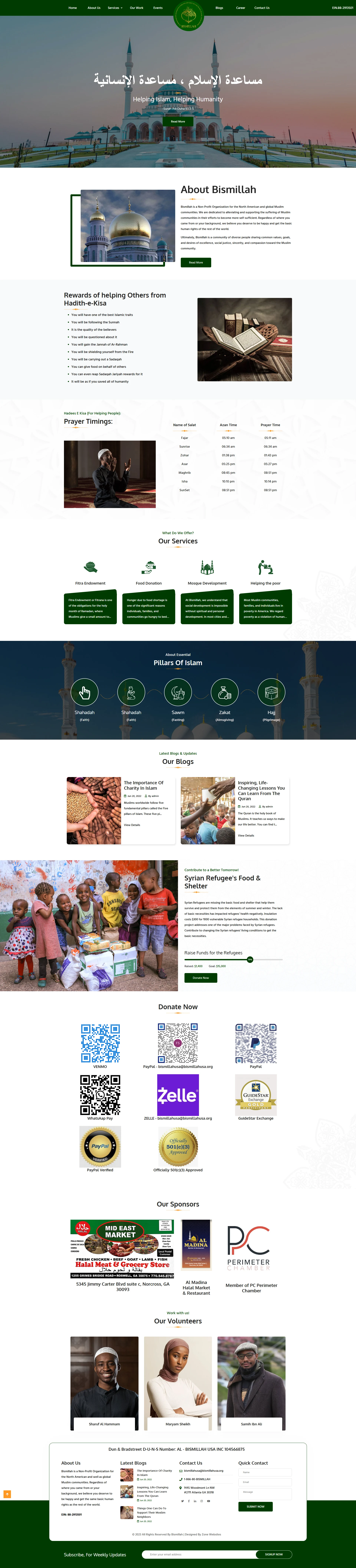 Elegant Islamic Charitable Organization Website Design