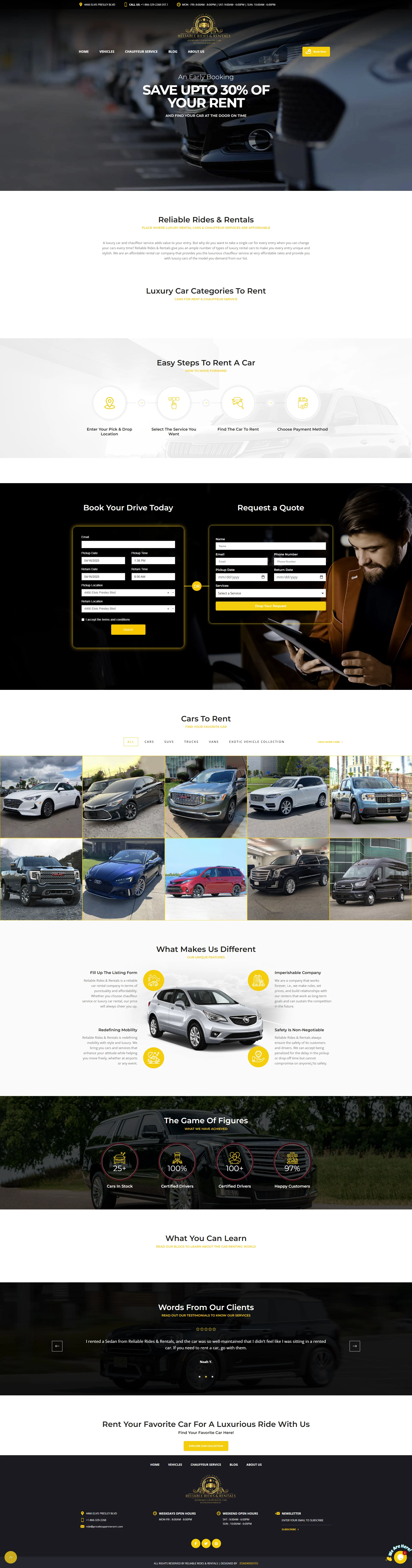 Functional Website Template for Car Rental Services