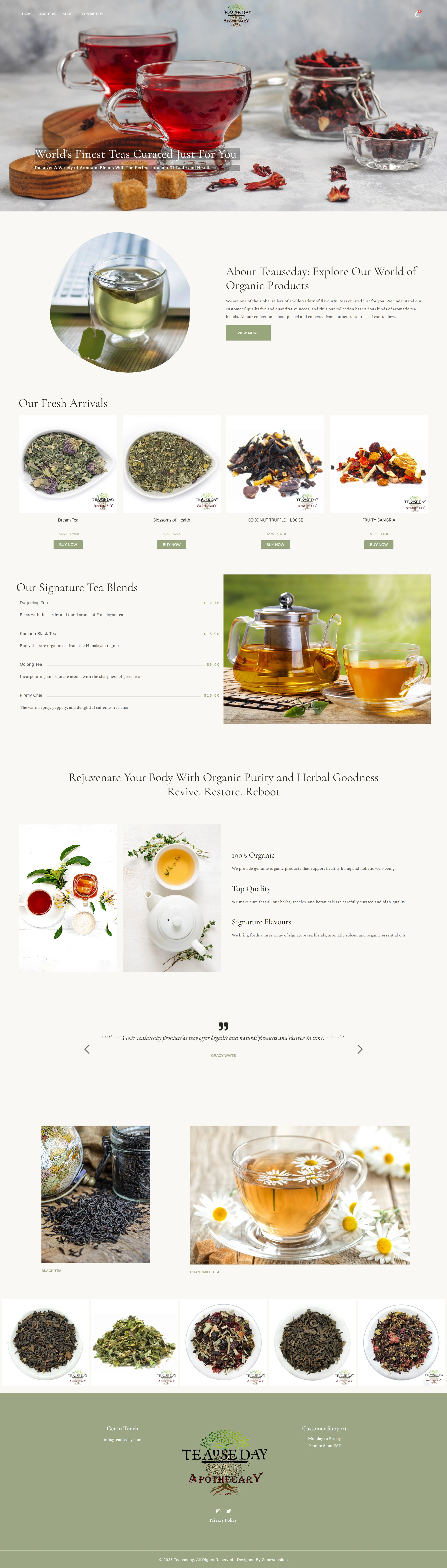 High-Quality Website Design for Organic Herbal Tea Products
