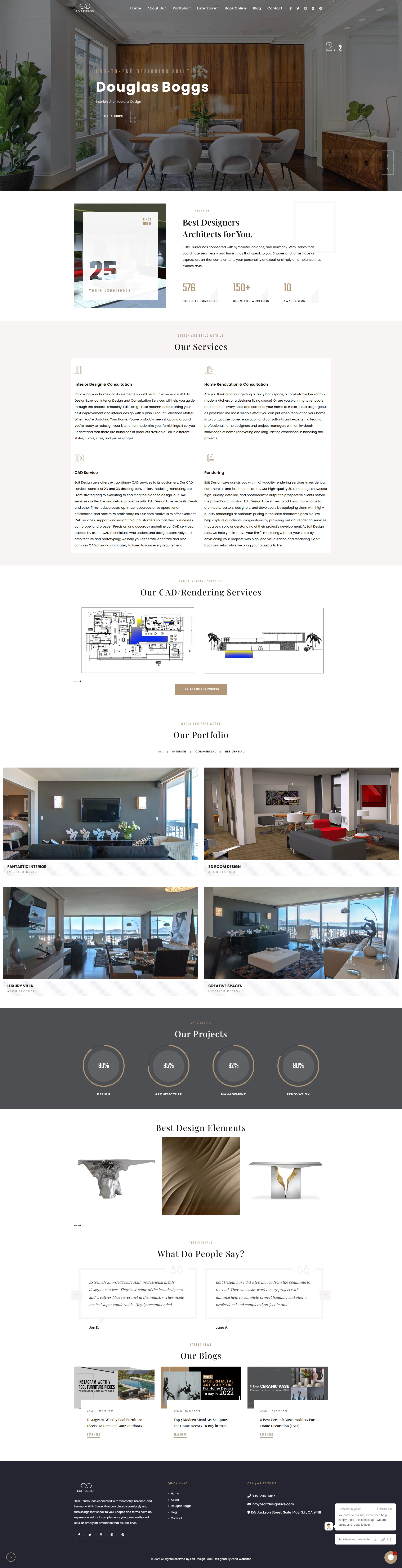 Architecture & Interior Design Company Website Theme