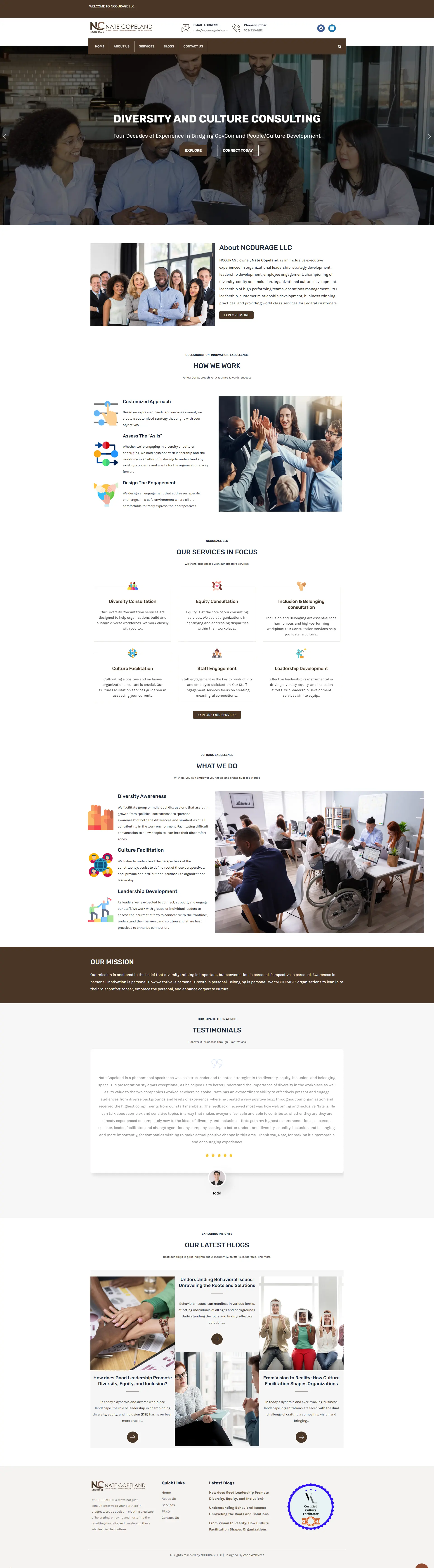 High-Quality Program Training Center Website Layout
