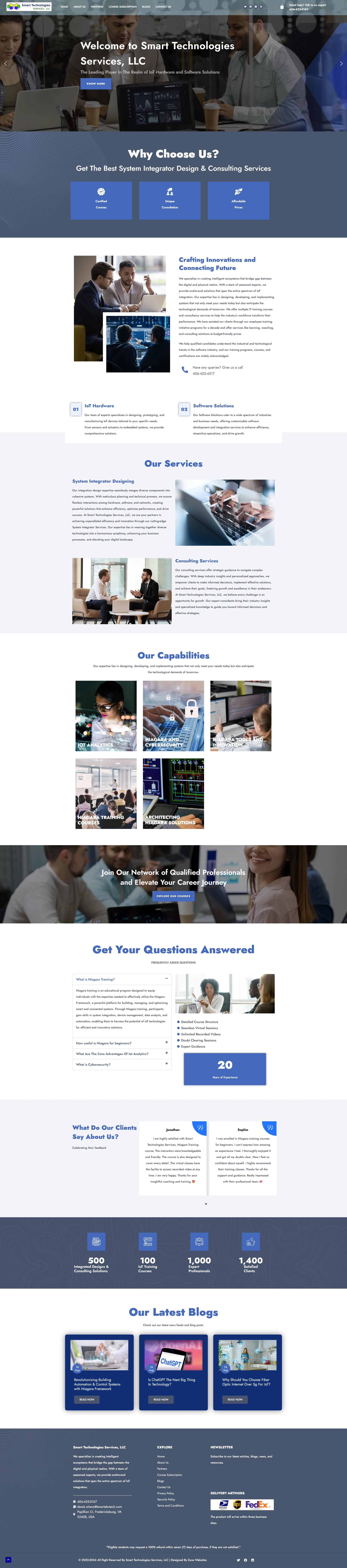 IoT Hardware and Software Solutions Website Design