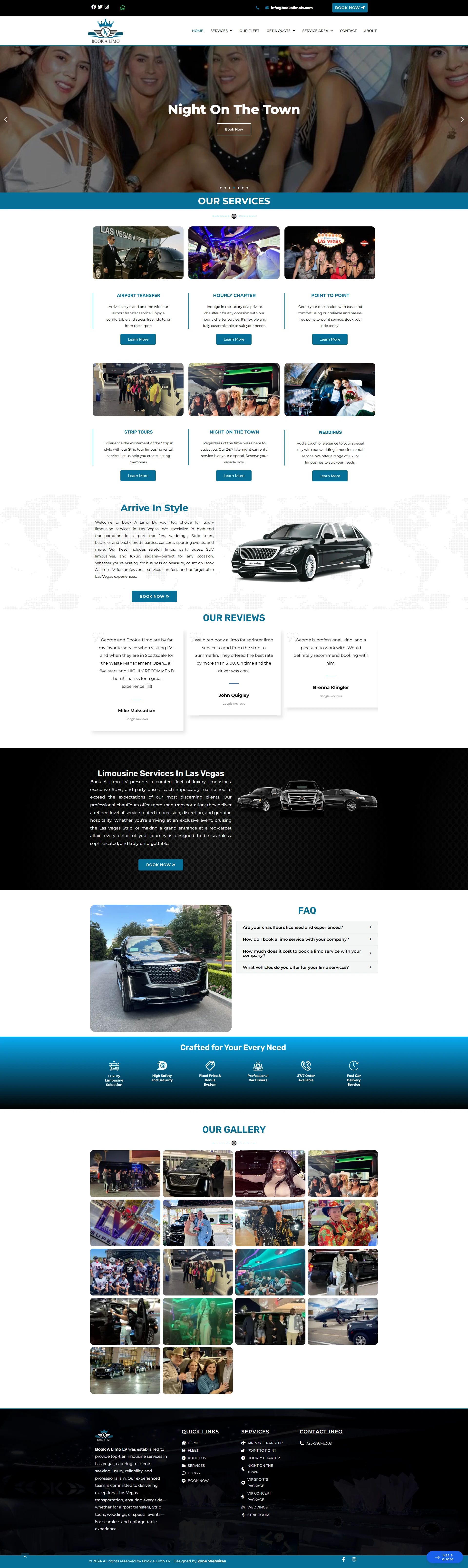Professional Website Theme for Chauffeur Limousine Services